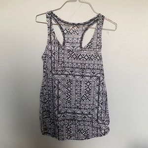 Arizona Jean Co. XS racerback patterned polyester tank Y2K mod summer